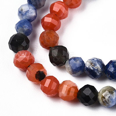 Natural & Synthetic Mixed Gemstone Beads Strands G-D080-A01-01-09-1