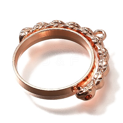 Alloy Open Back Bezel Pendants PALLOY-I223-17RG-1