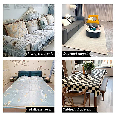 AHADEMAKER 16Pcs 2 Colors PU Self Adhesive Non Slip Carpet Stickers FIND-GA0005-64-1