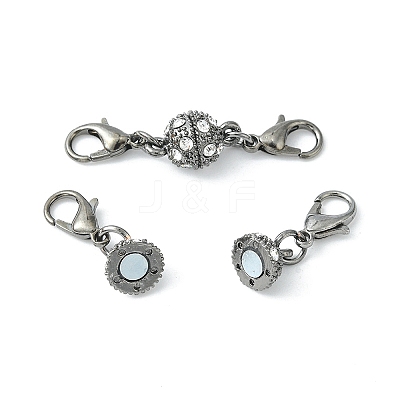 1Pc Alloy Crystal Rhinestone Magnetic Clasps ALRI-YW0001-11B-1