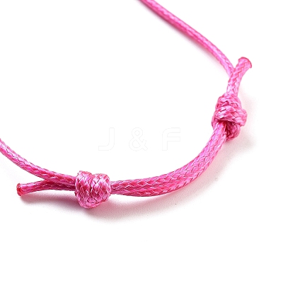 Adjustable Waxed Polyester Cord Bracelet for Women BJEW-TAC0011-1