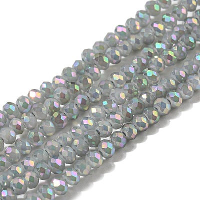 Electroplate Glass Beads Strands GLAA-F078-FR15-1