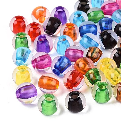 Transparent Acrylic European Beads OACR-Q200-07-1