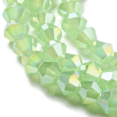 Imitation Jade Electroplate Glass Beads Strands EGLA-A039-J2mm-B01-1