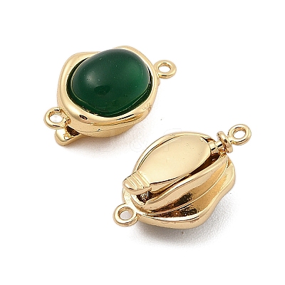 Brass Box Clasps KK-C075-13G-02-1