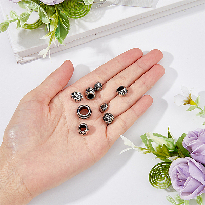 8Pcs 8 Style 316 Surgical Stainless Steel Beads STAS-UN0046-61-1