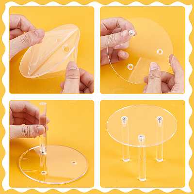 4-Tier Acrylic Cupcake Stand for Dessert Table AJEW-WH0596-209-1