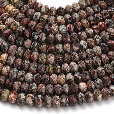 Natural Leopard Skin Jasper Beads Strands G-Z111-A23-1