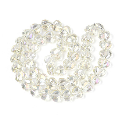 Electroplate Transparent Glass Beads Strands EGLA-B012-AB12-1