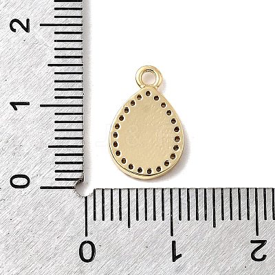 Brass Micro Pave Cubic Zirconia Charms KK-H089-07A-G-1