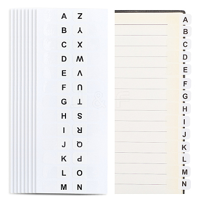 15Pcs Paper Letter Self-Adhesive Stickers DIY-SP0006-56A-1