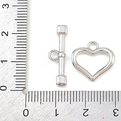 Heart Brass Toggle Clasps KK-G548-43P-02-1