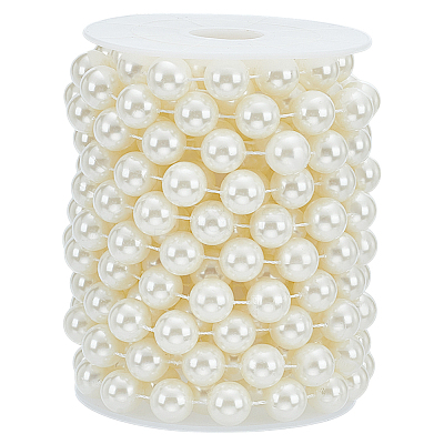 Handmade Acrylic Pearl Beaded Chains AJEW-WH0567-39-1