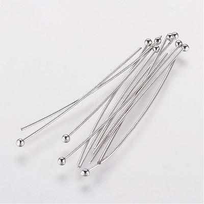 Rack Plating Brass Ball Head Pins KK-E680-03-0.5x50mm-P-1