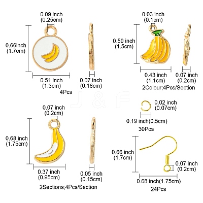 DIY Banana Dangle Earrings DIY-FS0006-04-1