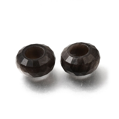 Natural Red Silver Sheen Obsidian European Beads GG-NH0003-A02-1