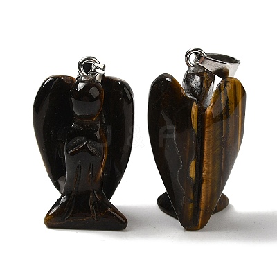 Natural Tiger Eye Pendants G-C095-03P-02-1