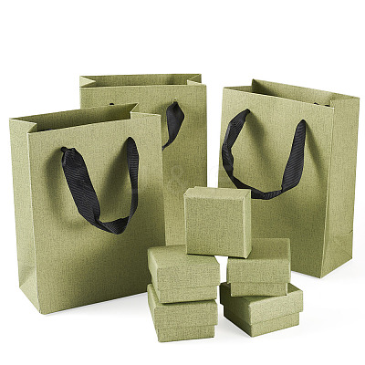 5Pcs Square Paper Jewelry Display Cases CON-TA0001-39A-01-1