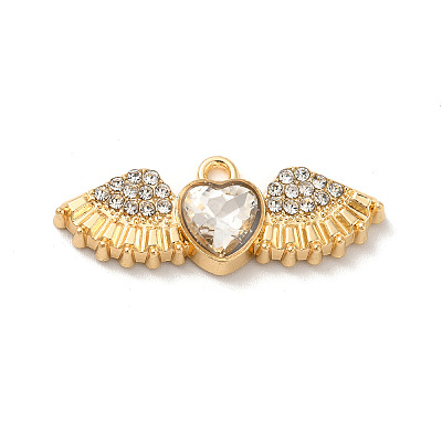 Rack Plating Alloy Rhinestone Charms PALLOY-O106-03G-02-1