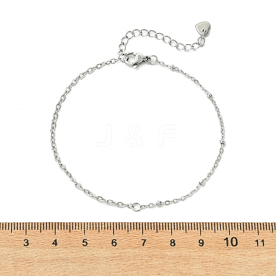 304 Stainless Steel Satellite Chain & Cable Chain Bracelets BJEW-JB14160-02-1