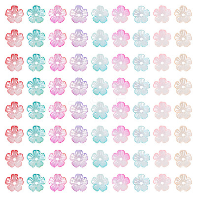 180G 9 Colors Opaque Acrylic Bead Caps JACR-TA0001-03-1