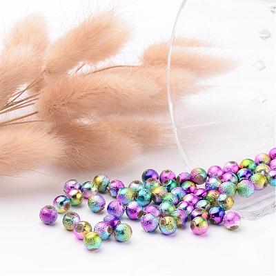 Spray Painted Acrylic Beads PB25P9282-1