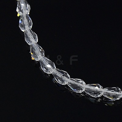 Teardrop Crystal Glass Beads Strands GLAA-F022-C01-1