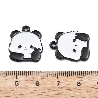 Panda Theme Alloy Enamel Pendants ENAM-F150-03-1