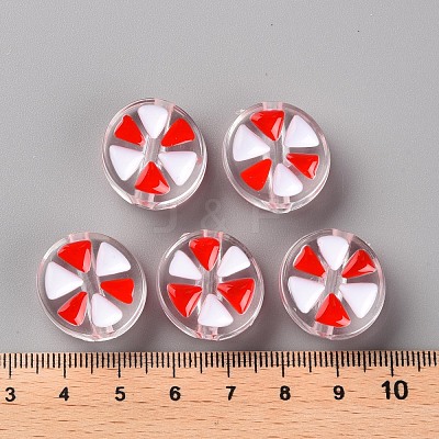 Transparent Enamel Acrylic Beads TACR-S155-005F-1