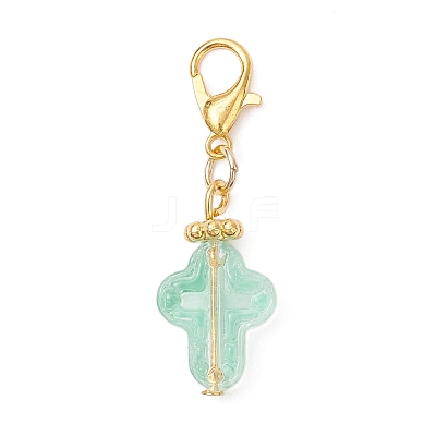 9Pcs Glass Pendant Decorations X1-HJEW-JM03929-01-1