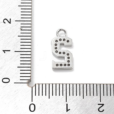 Brass Micro Pave Clear Cubic Zirconia Pendants LS-ZIRC-I067-02C-1