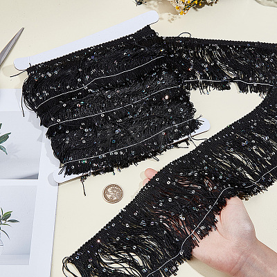 5M Polyester Tassel Lace Ribbon OCOR-GF0006-48A-1