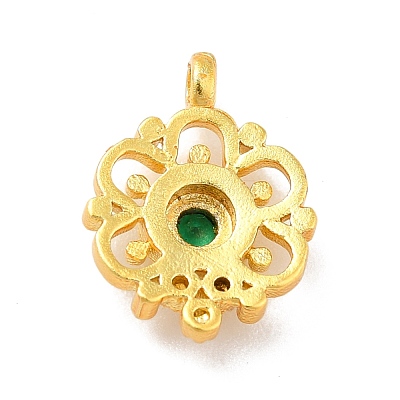 Rack Plating Brass Micro Pave Cubic Zirconia Pendants KK-G408-07MG-1