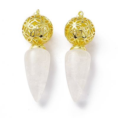 Natural Quartz Crystal Big Pendants G-H281-07G-10-1