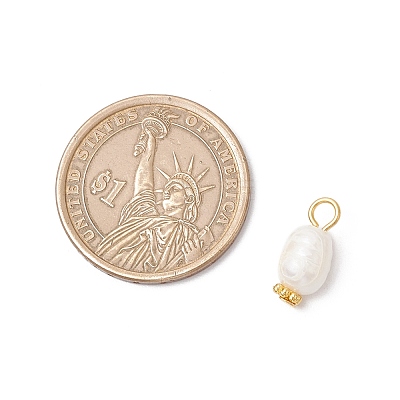 Natural Cultured Freshwater Pearl Rice Pendants PALLOY-JF03922-02-1
