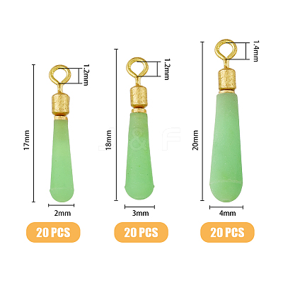 60Pcs 3 Style Silicone Fishing Floats AJEW-FH0004-02-1