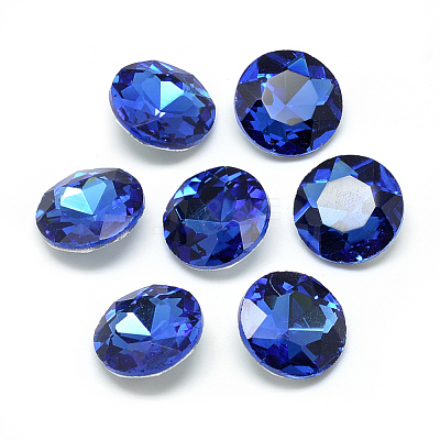 Pointed Back Glass Rhinestone Cabochons RGLA-T029-8mm-12-1