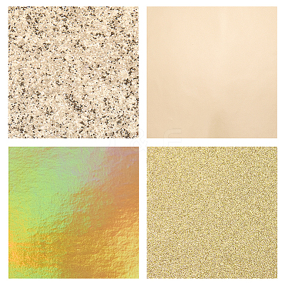 8Pcs 4 Colors Imitation Leather Fabrics DIY-CL0001-74B-1