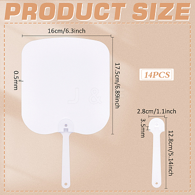 Fan Plastic Heat Transfer Blanks DIY-WH0580-53-1