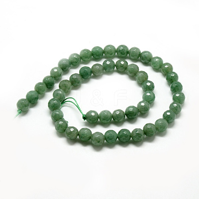 Natural Green Aventurine Beads Strands G-Q462-80-8mm-1