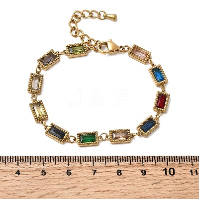 304 Stainless Steel Link Chain Bracelets for Women BJEW-A093-01C-G-1