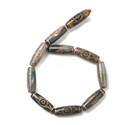 Tibetan Style dZi Beads TDZI-E004-01-1