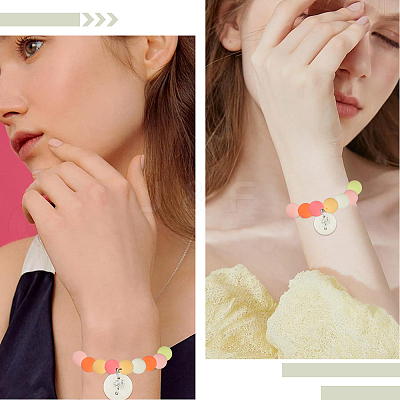 Rubberized Style Imitated Silicone Acrylic Beads MACR-PA0001-06B-03-1