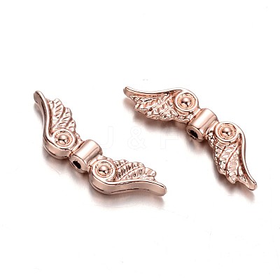 Wing Alloy Beads TIBEB-D037-02RG-RS-1