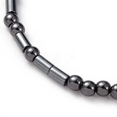 Adjustable Non-magnetic Synthetic Hematite Necklaces NJEW-JN02704-03-1