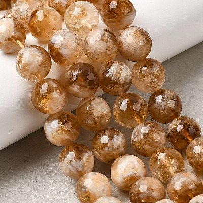 Heated Natural Citrine Beads Strands G-D359-A01-12mm-1
