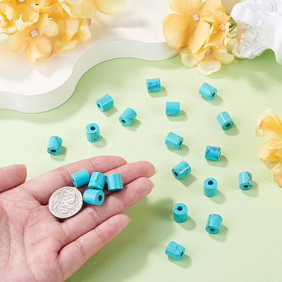 20Pcs Synthetic Turquoise Beads G-TA0003-40-1