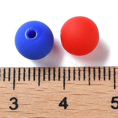 Rubberized Style Imitated Silicone Acrylic Beads X1-MACR-D029-01L-1