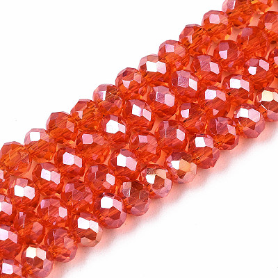 Electroplate Glass Beads Strands EGLA-A034-T4mm-B22-1