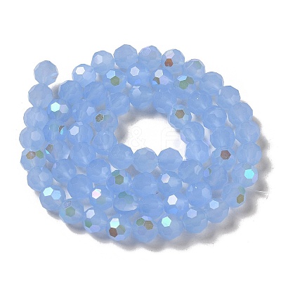 Imitation Jade Glass Beads Strands EGLA-A035-J8mm-L03-1